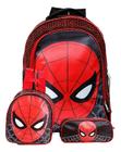 Kit Mochila Escolar Spider Man Infantil Com Lancheira Estojo