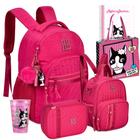 Kit Mochila Estojo Lancheira Caderno Copo Oficial Rb Meninas