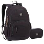 Kit Mochila Estojo Masculina Compartimento Notebook