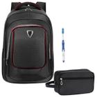 Kit Mochila Executiva Premium Plus Vermelha Com Nécessaire