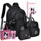 Kit Mochila Feminina Copo Bolsa Caderno Rebecca Bonbon Rb