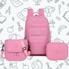 Kit Mochila Feminina Escolar Leve Resistente Linda + Lancheira Térmica + Estojo Quadrado Moda