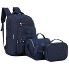 Kit Mochila Feminina Escolar Tactel Linda Notebook Leve e Resistente Impermeavel Europelle