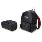 Kit Mochila Haldrys Media Textura com Bolsos Ziper e Necessaire