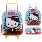 Kit Mochila Hello Kitty Original Lancheira Térmica e Estojo