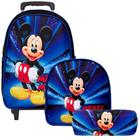 Kit Mochila Infantil 3d Mickey Mouse Disney Com Rodinhas