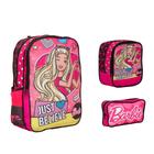 Kit Mochila Infantil Barbie Desenho Costas Volta As Aulas