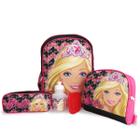 Kit Mochila Infantil Barbie Princesa Costas Tam G - SM