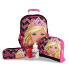 Kit Mochila Infantil Barbie Princesa Rodinhas Tam G