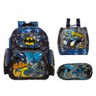 Kit Mochila Infantil Batman + Lancheira Térmica + Estojo - Chenson