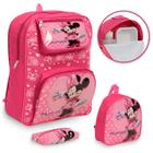 Kit Mochila Infantil Bolsa Minnie Mouse Média Passeio Escola