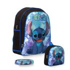 Kit Mochila Infantil Com Lancheira Estojo Stitch Personagem