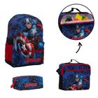 Kit Mochila Infantil Com Lancheira Térmica Capitão América