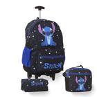 Kit Mochila Infantil Com Rodinhas Stitch Creche Pre Escola