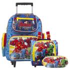 Kit Mochila Infantil Com Rodinhas Vingadores Desenho Criança - Chenson