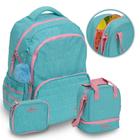 Kit Mochila Infantil Costas Lancheira Estojo Stitch Grande