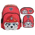 Kit Mochila Infantil Costas Patrulha Canina Marshall 3 Pçs