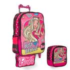 Kit Mochila Infantil Da Barbie Com Rodinha 3 Pçs Toys 2U