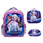 Kit Mochila Infantil De Costas Filme Frozen 3D Resistente