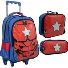 Kit Mochila Infantil De Rodinha Lancheira E Estojo Super Star Yins Ys42168 - Kit Escolar