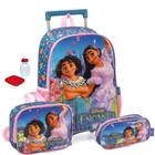 Kit Mochila Infantil Disney Encanto Rodinhas Tam G Lancheira Térmica Estojo