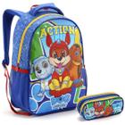 Kit Mochila Infantil Dog Heroes Patrulha Costas Tam G Estojo