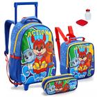 Kit Mochila Infantil Dog Heroes Patrulha Rodinhas Tam G Escolar Lancheira Térmica Estojo Duplo - Seanite