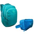 Kit Mochila Infantil e Estojo Box Feminino Impermeável Nylon Resistente Kit Escolar Grande