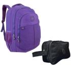 Kit Mochila Infantil e Estojo Box Feminino Impermeável Nylon Resistente Kit Escolar Grande