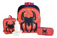 Kit Mochila Infantil Escolar Aranha Spider Costas G F5 - chinamix