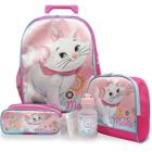 Kit Mochila Infantil Escolar Marie Rodinhas Tam G - Sm