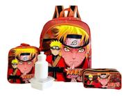 Kit Mochila Infantil Escolar Meninos Costas Naruto Tam G F5