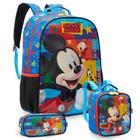 Kit Mochila Infantil Escolar Mickey Costas Creche Passeio