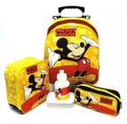 Kit Mochila Infantil Escolar Mickey Mouse Rodinhas Tam M F5