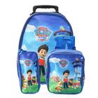 Kit Mochila Infantil Escolar Patrulha Canina Com Rodinha