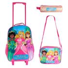 Kit Mochila Infantil Escolar Princesas 3 peças Diversão