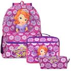 Kit Mochila Infantil Feminina Juvenil Princesa Sofia