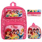 Kit Mochila Infantil Feminina Princesas Lancheira Estojo M