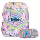 Kit Mochila Infantil Feminina Stitch Juvenil Com Estojo