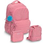 Kit Mochila Infantil Feminina Stitch Tam G Resistente