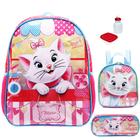 Kit Mochila Infantil Gata Marie Costas Gatinha Escolar Tam G Lancheira Térmica Estojo