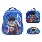 Kit Mochila Infantil Grande Dragon Ball Anime Volta As Aulas