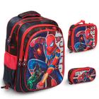 Kit Mochila Infantil Homem Aranha Costas Alto Relevo Tam G