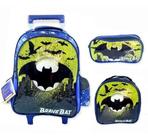 Kit Mochila Infantil Masculina Bravebat Morcego Rodinhas - Yepp