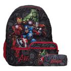 Kit Mochila Infantil Masculina Costas Vingadores Lancheira