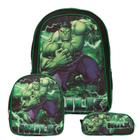 Kit Mochila Infantil Masculina Incrível Hulk Com Lancheira - TOYS 2U