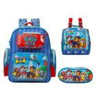 Kit Mochila Infantil Masculina Patrulha Canina Costas Tam G - Toys 2U