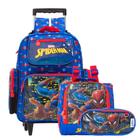 Kit Mochila Infantil Masculina Rodinha Spider Man Cor ul