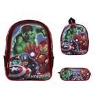 Kit Mochila Infantil Masculina VIngadores Costas Tam G