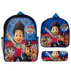 Kit Mochila Infantil Menino Costa Patrulha Canina Resistente